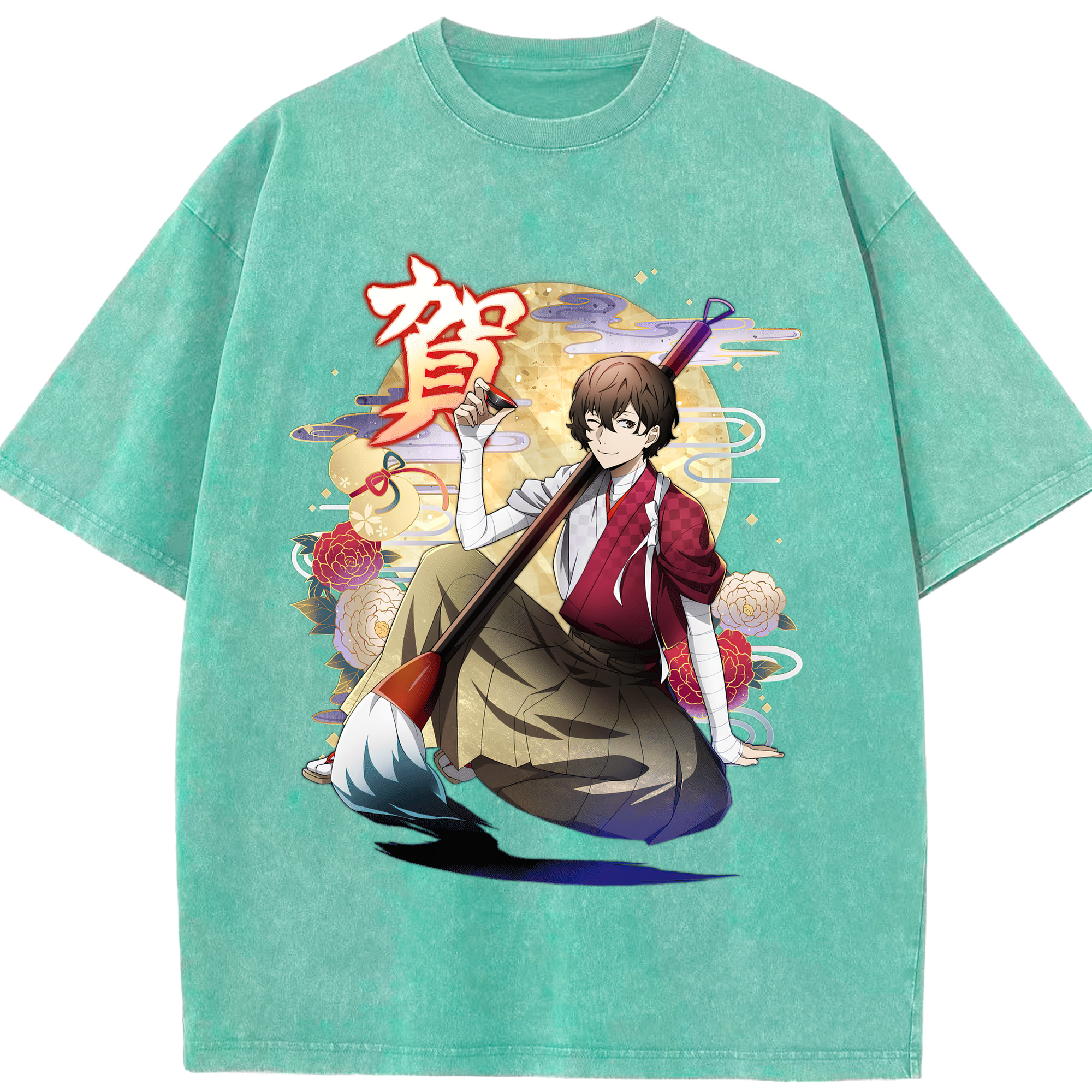（画像用） 文豪ストレイドッグス Bungo Stray Dogs 綿100% ヴィンテージ風 半袖Tシャツ（フロントプリント）